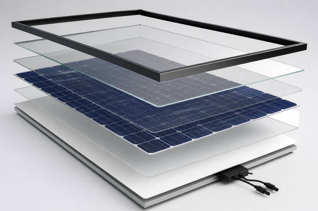 Composition panneau solaire : de quoi se compose un panneau photovoltaïque ?